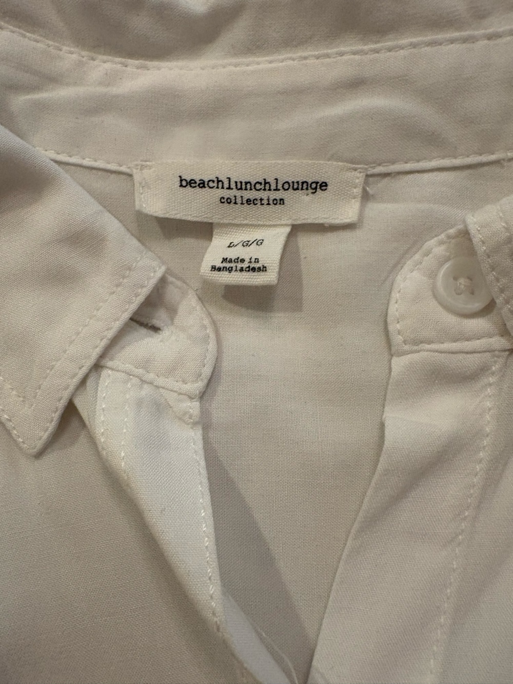 beachlunchlounge White Women’s Casual Button-Down Shirt 100% Viscose - Picture 3 of 7